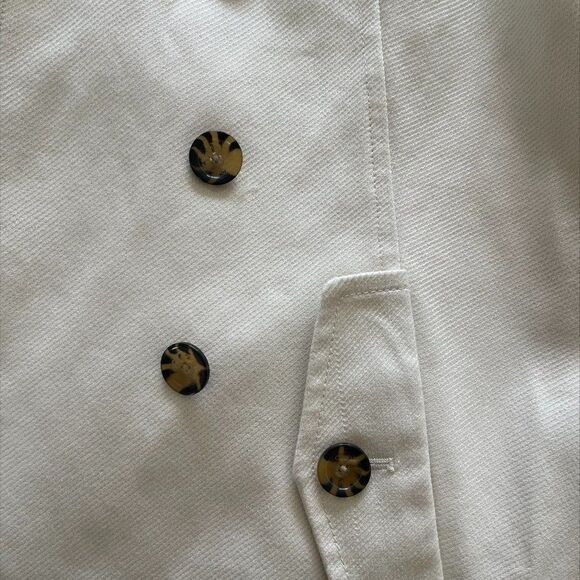 Gap 100% cotton winter white pea coat, Sz M, EUC, classic styling, fully lined - Picture 2 of 12